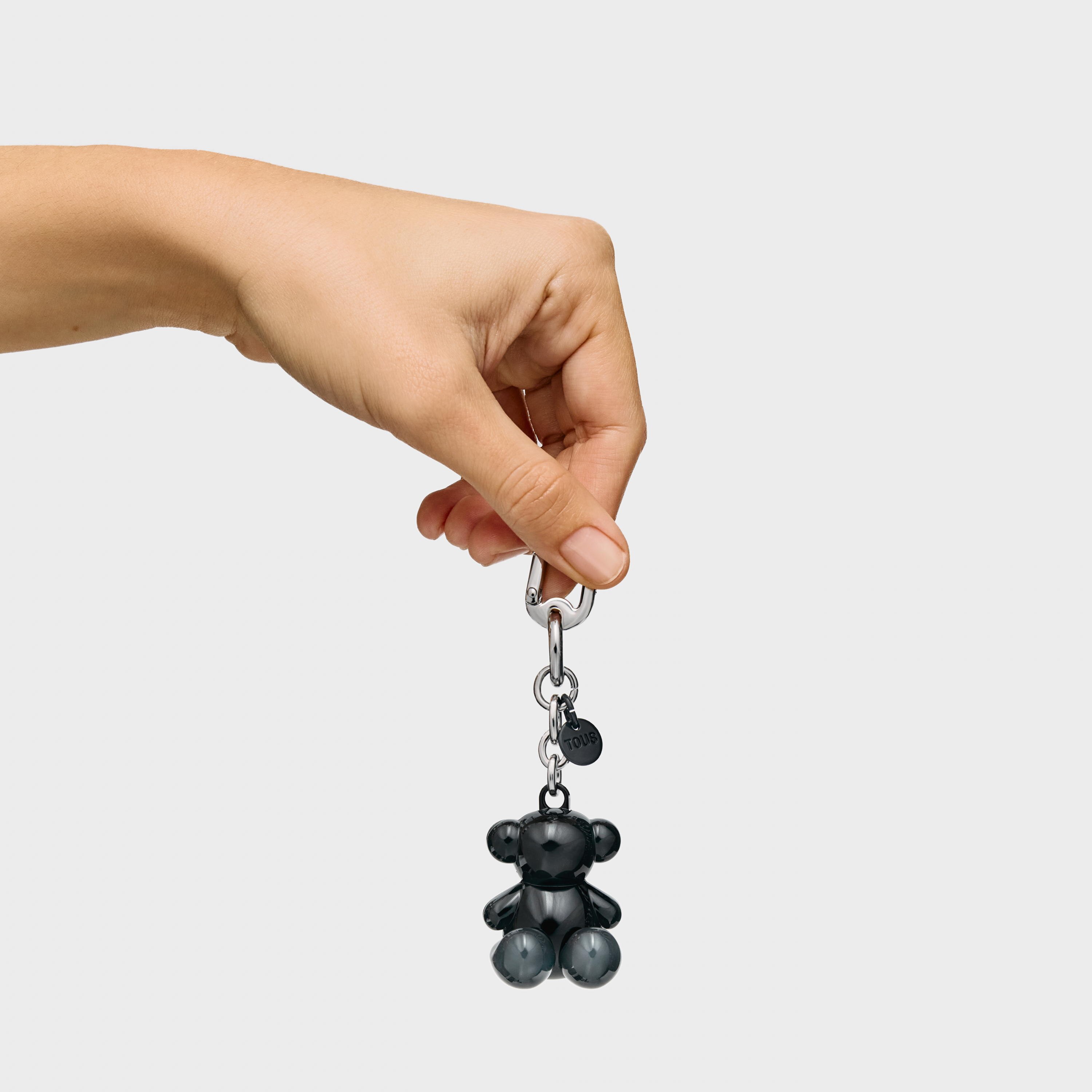 Black metal Key ring Bold Bear