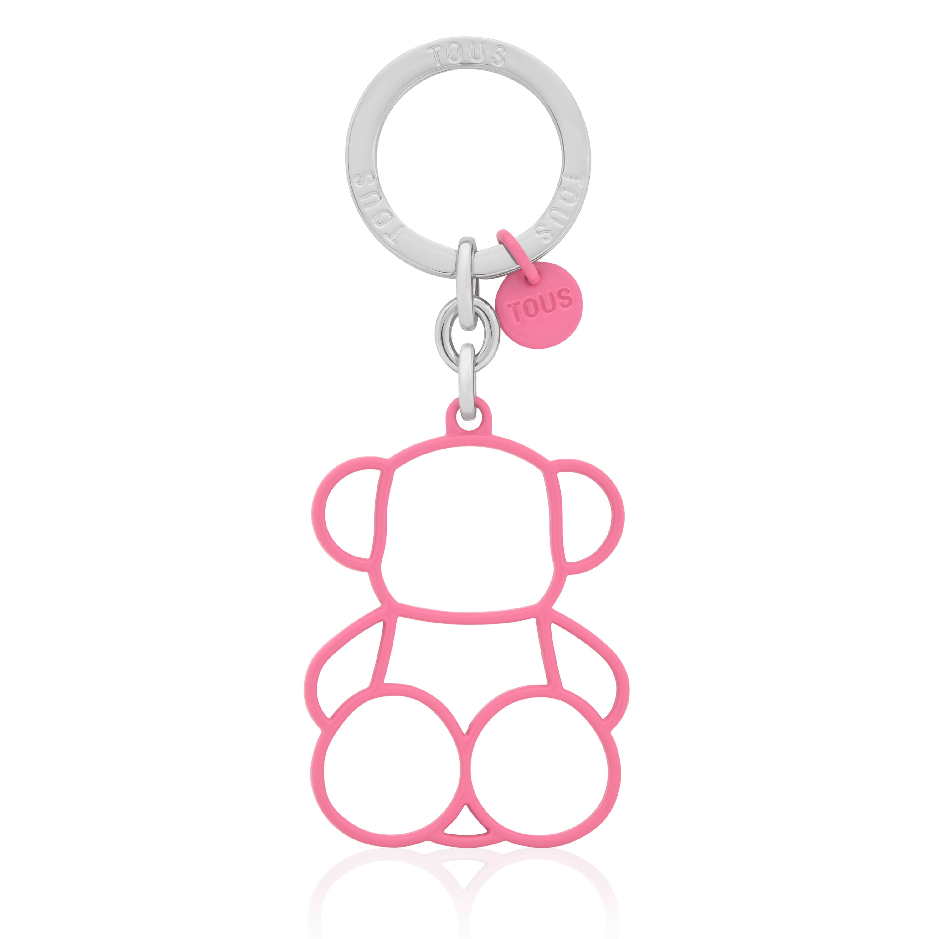 Pink Key ring Silhouette Bold Bear