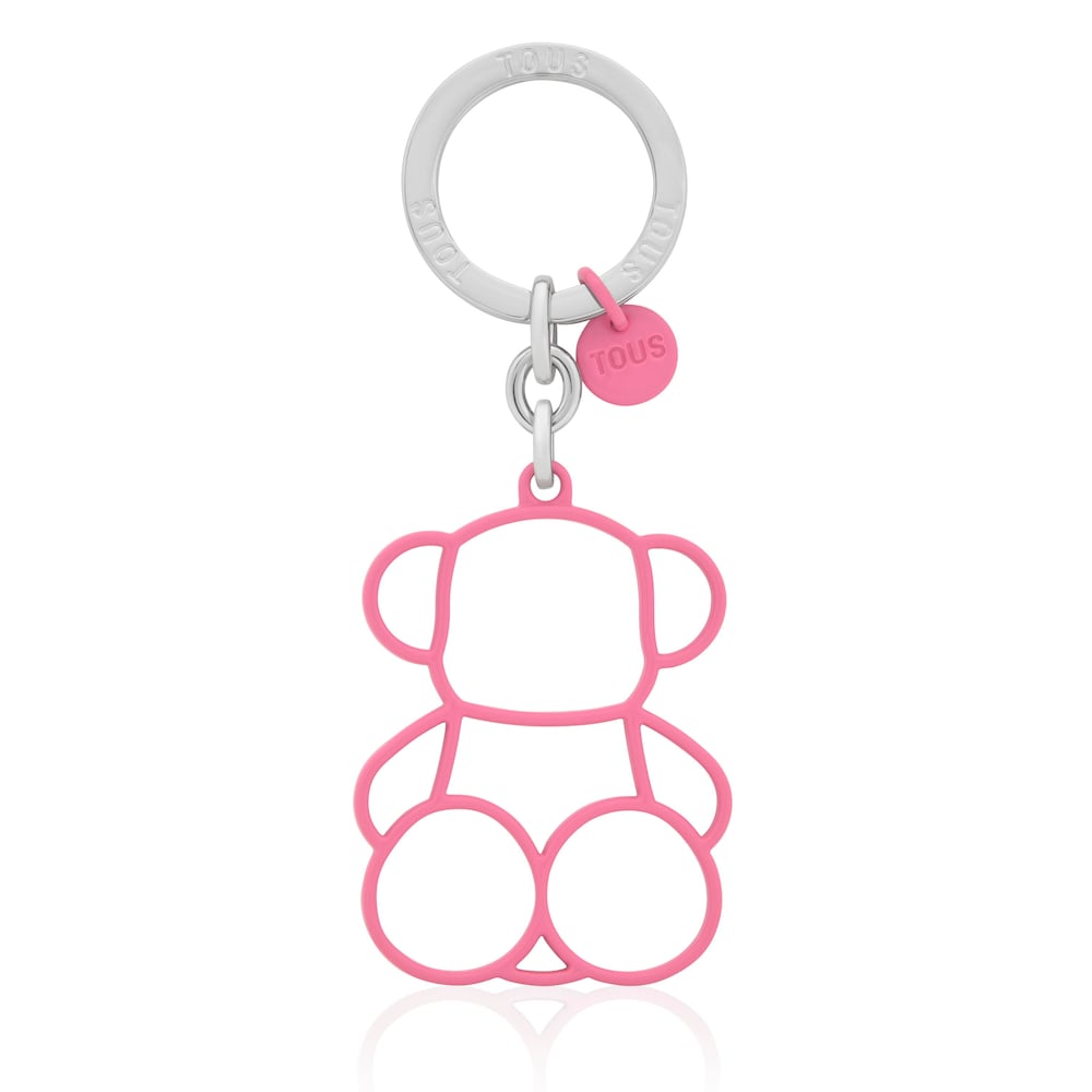 Pink Key ring Silhouette Bold Bear image number 0