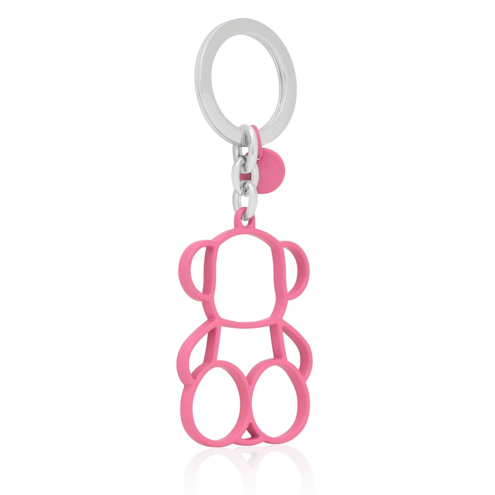 Llavero rosa Silhouette Bold Bear
