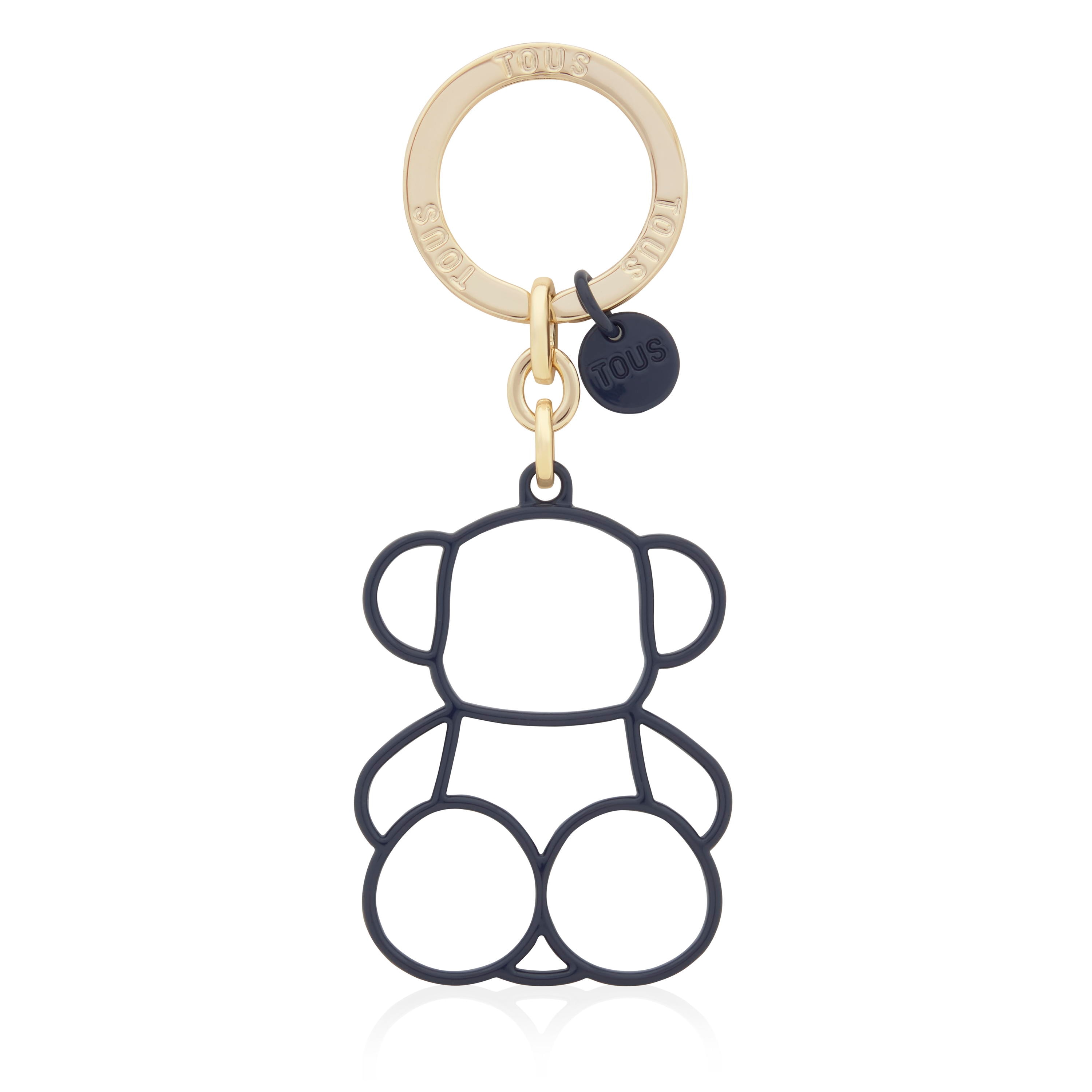 Navy blue Key ring Silhouette Bold Bear