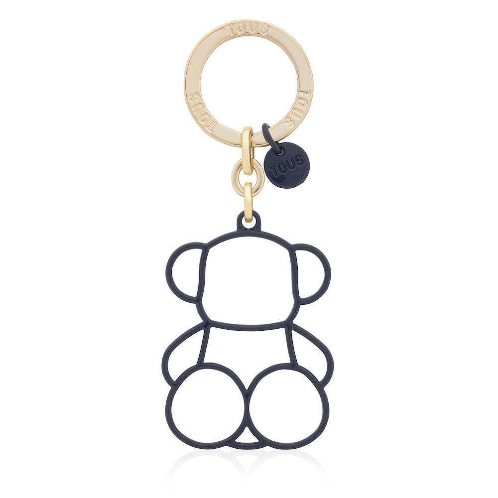 Navy blue Key ring Silhouette Bold Bear
