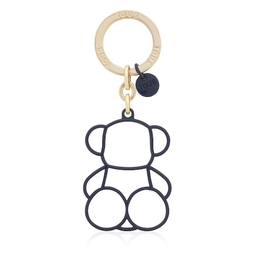 Llavero azul marino Silhouette Bold Bear