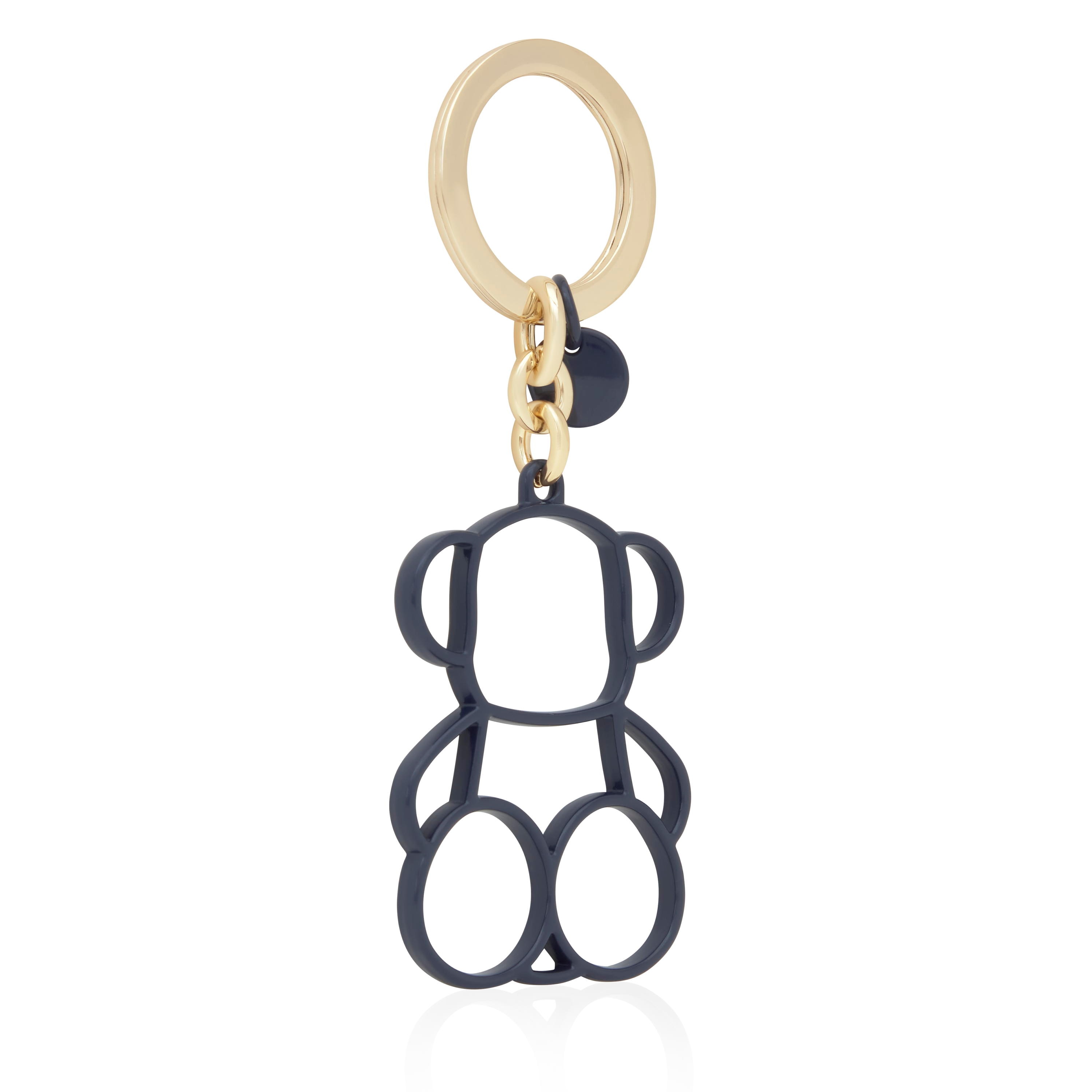 Navy blue Key ring Silhouette Bold Bear