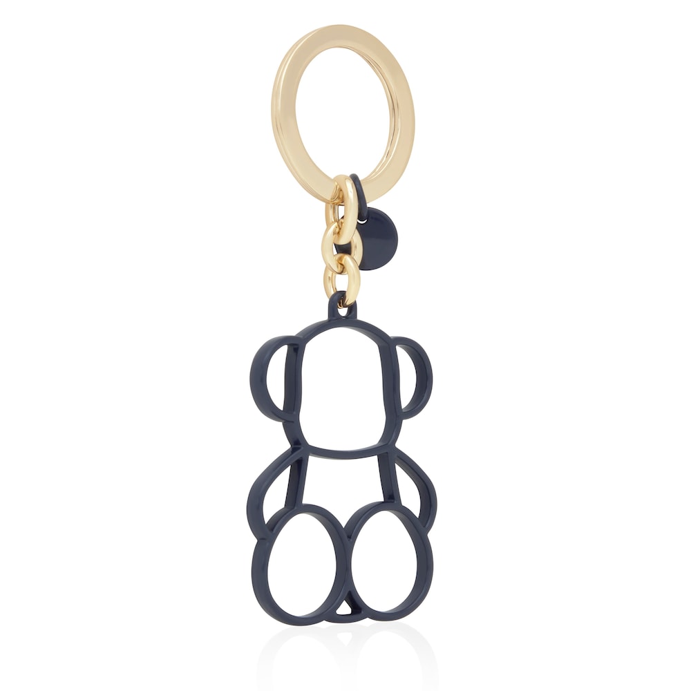 Navy blue Key ring Silhouette Bold Bear