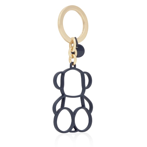 Llavero azul marino Silhouette Bold Bear