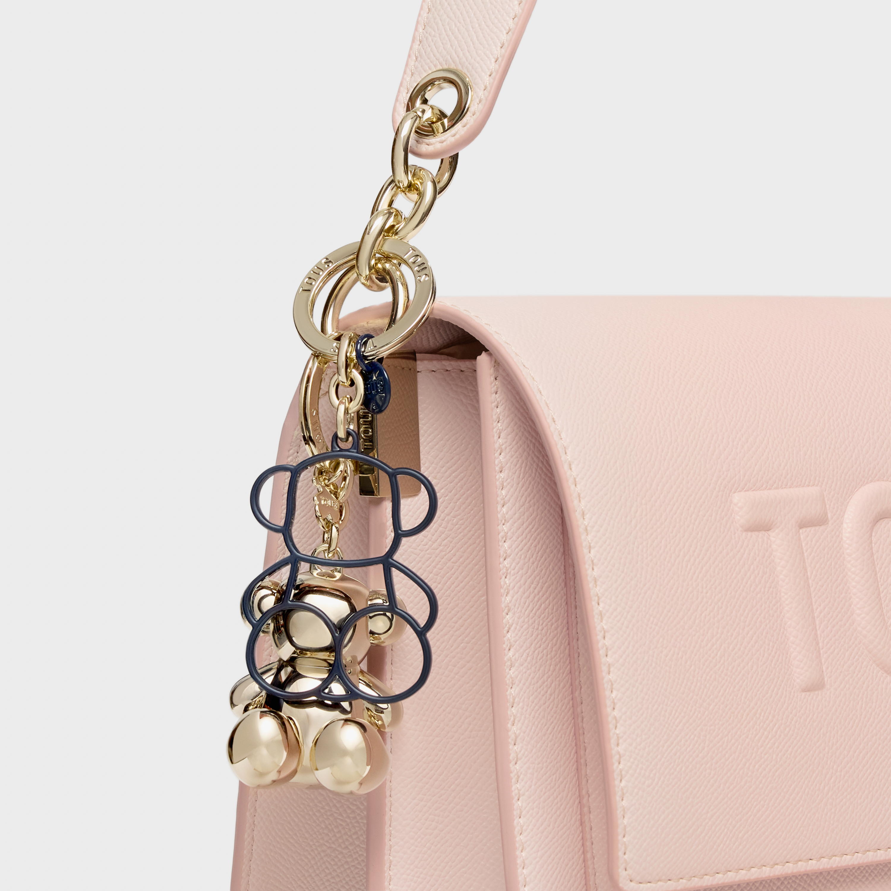 Navy blue Key ring Silhouette Bold Bear