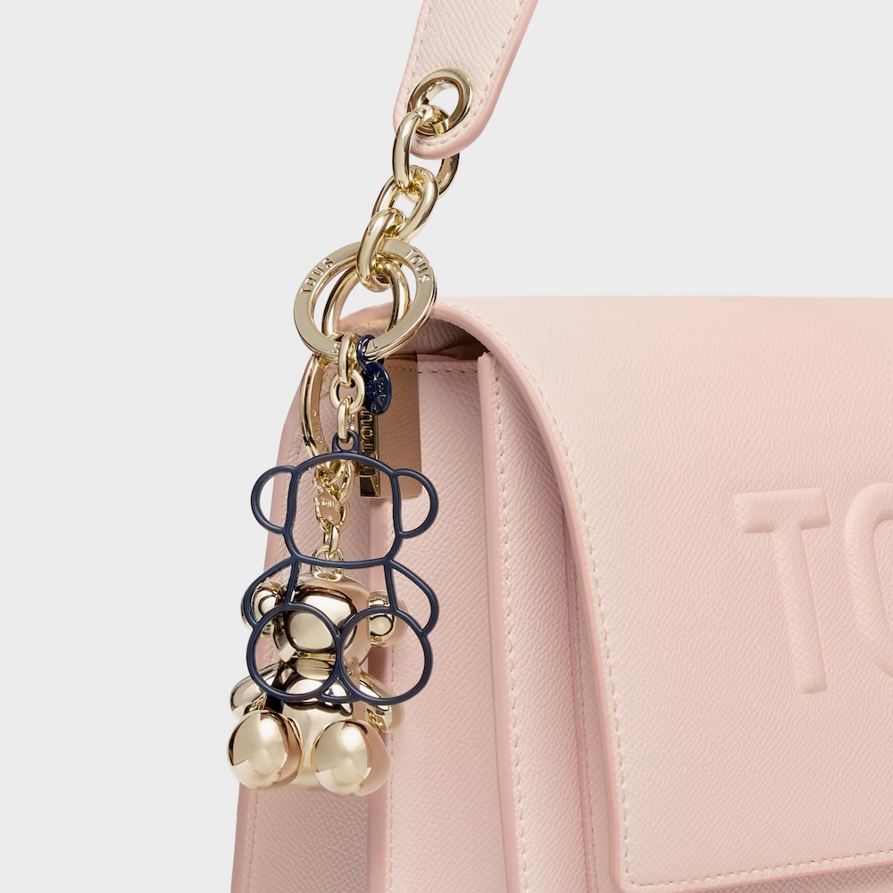 Navy blue Key ring Silhouette Bold Bear