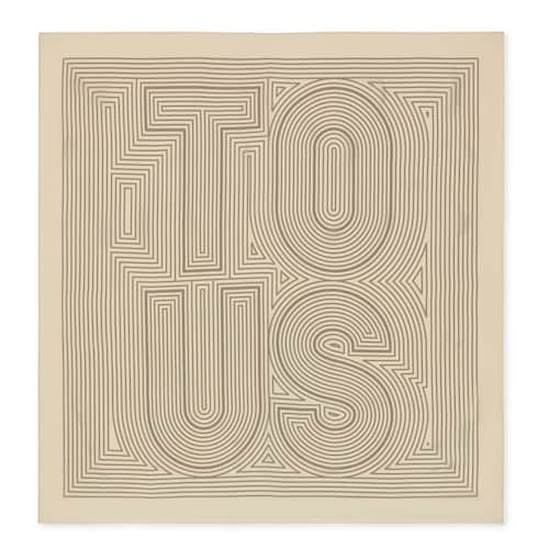 Len&ccedil;o quadrado bege TOUS Maze