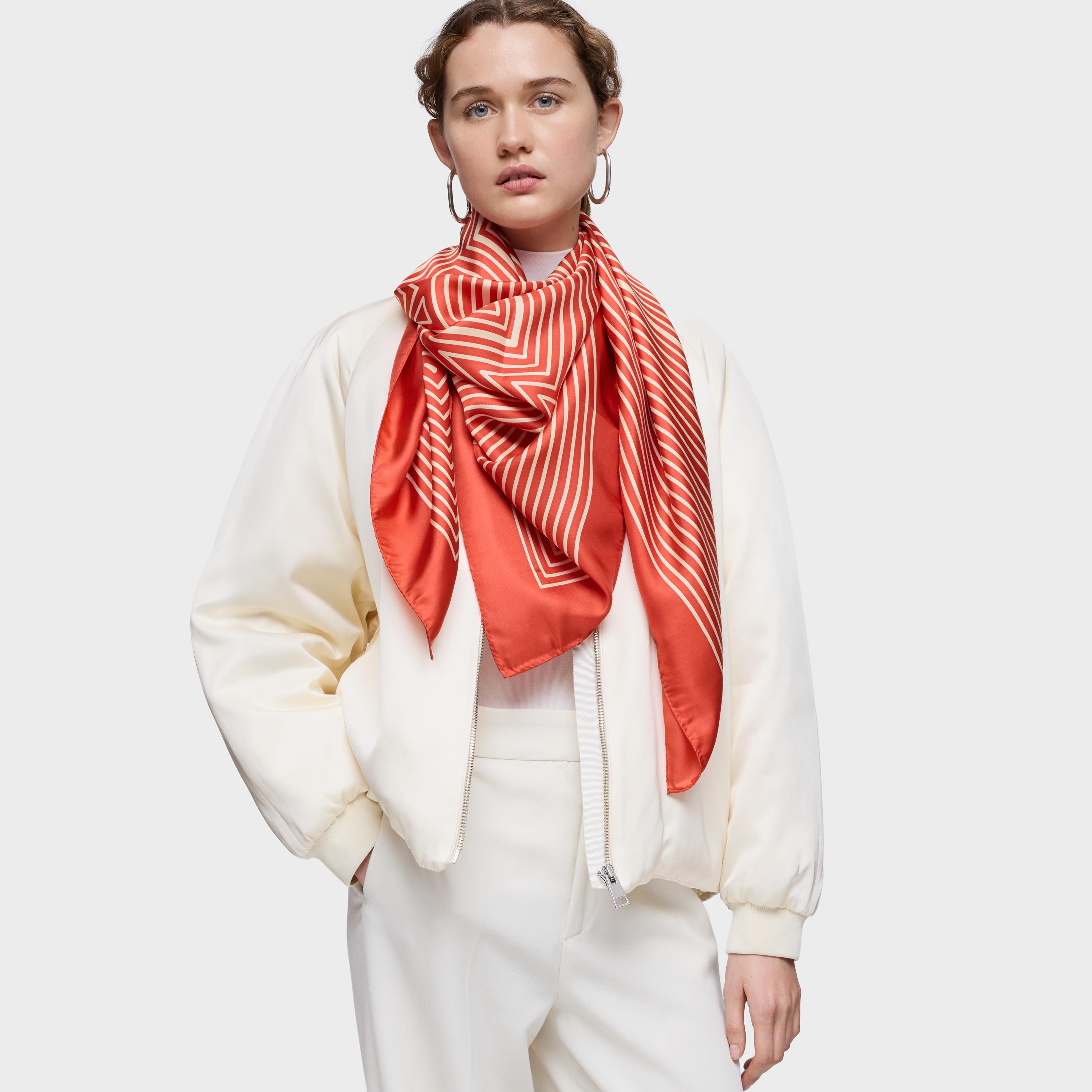 Square orange scarf TOUS Maze