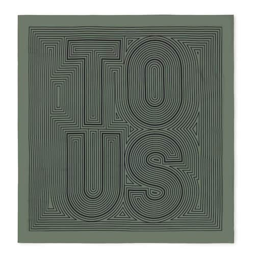 Square clay-green Scarf TOUS Maze