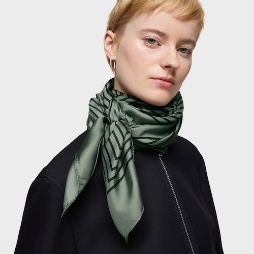 Square clay-green Scarf TOUS Maze
