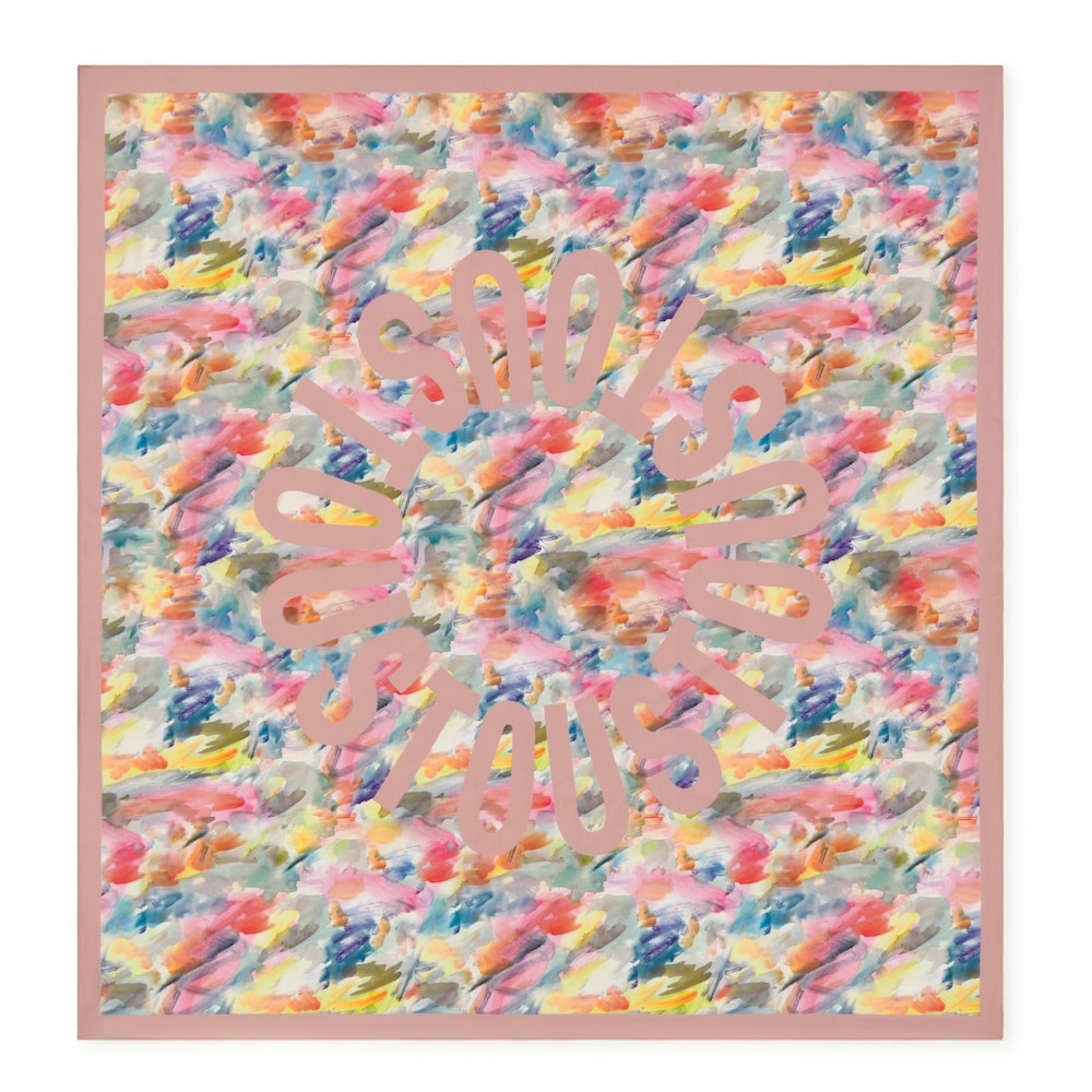 Pa&ntilde;uelo cuadrado rosa oscuro TOUS&nbsp;Summer&nbsp;Watercolor