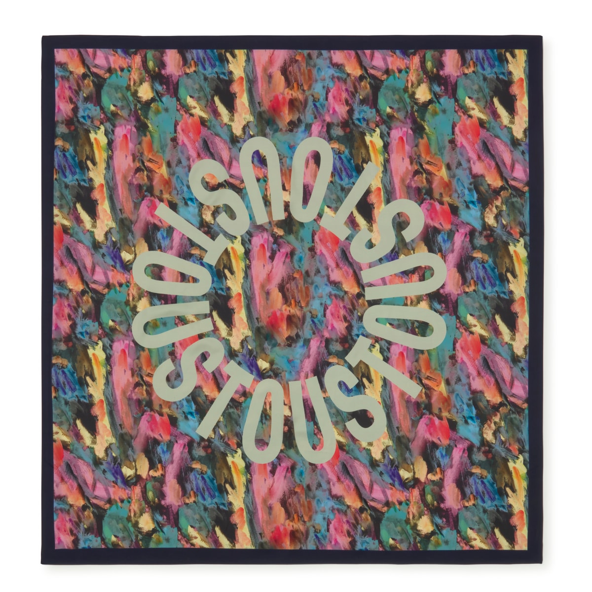 Navy blue square Scarf TOUS Summer Watercolor