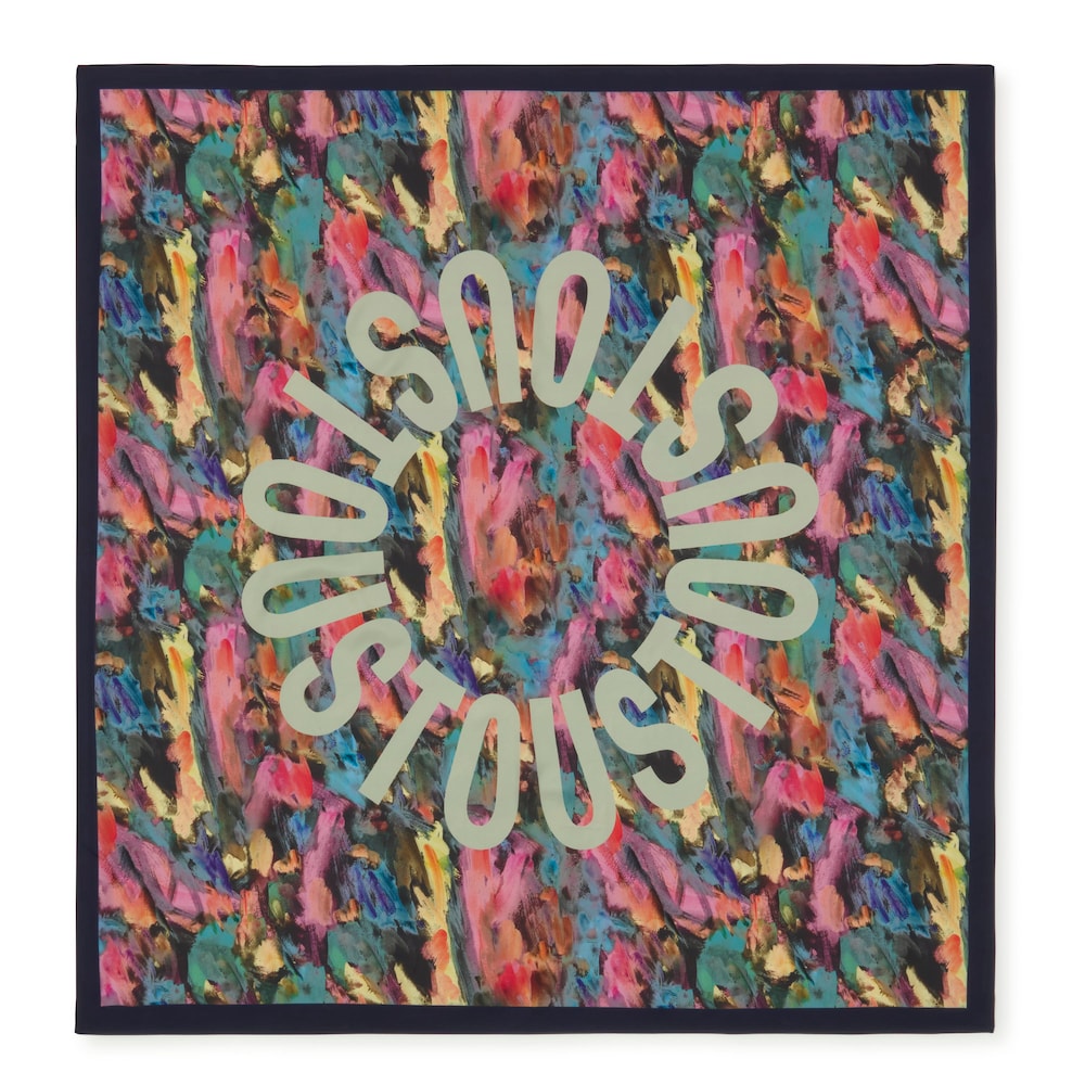 Navy blue square Scarf TOUS Summer Watercolor image number 0