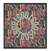 Navy blue square Scarf TOUS Summer Watercolor