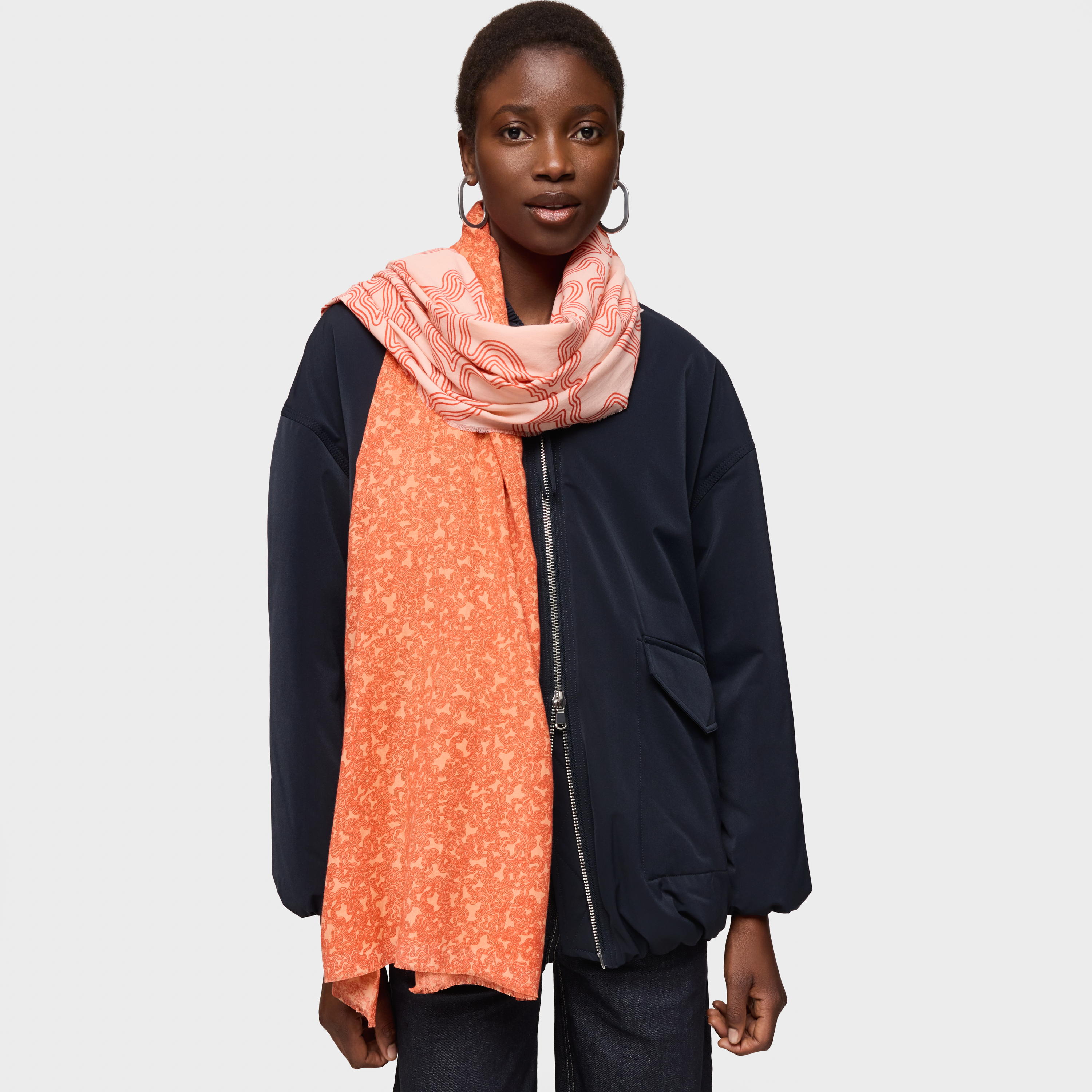 Orange Foulard Kaos Mini Lines