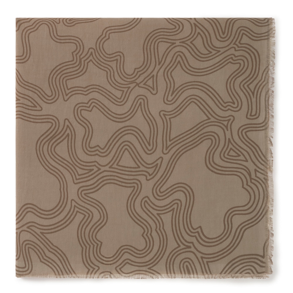 Taupe Foulard Kaos Mini Lines