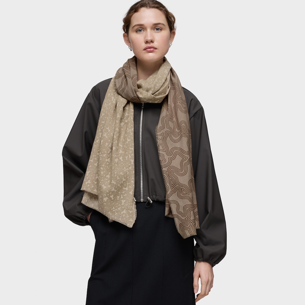 Taupe Foulard Kaos Mini Lines