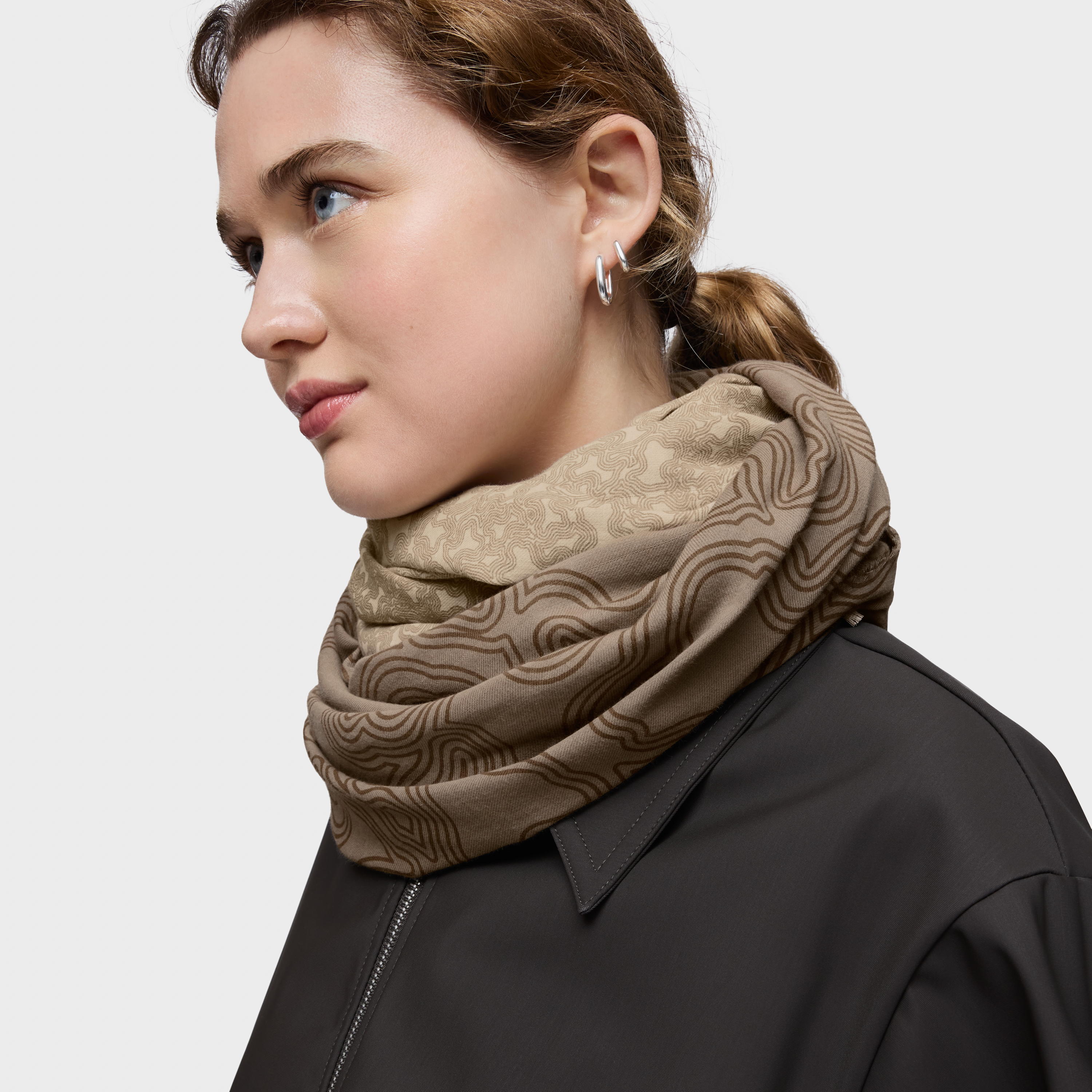 Taupe Foulard Kaos Mini Lines