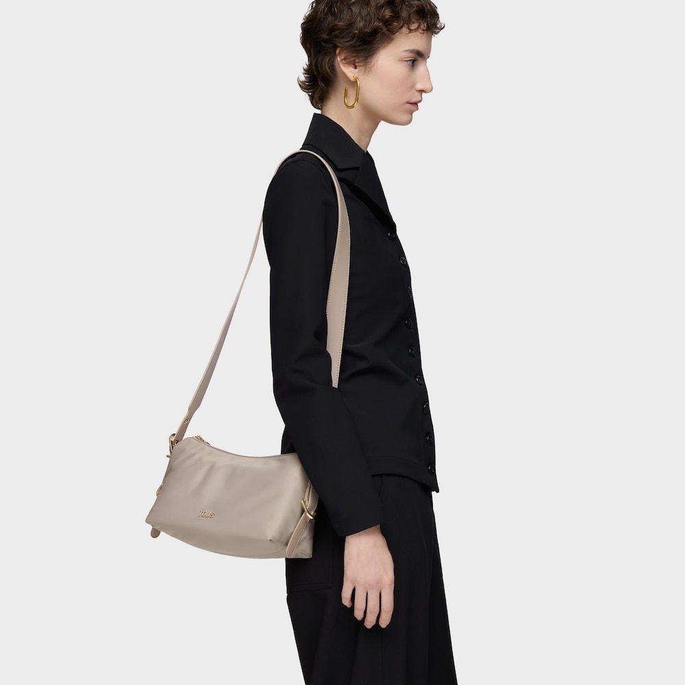 Mal&aacute; &scaron;edohněd&aacute; Crossbody kabelka TOUS&nbsp;Buckles Soft