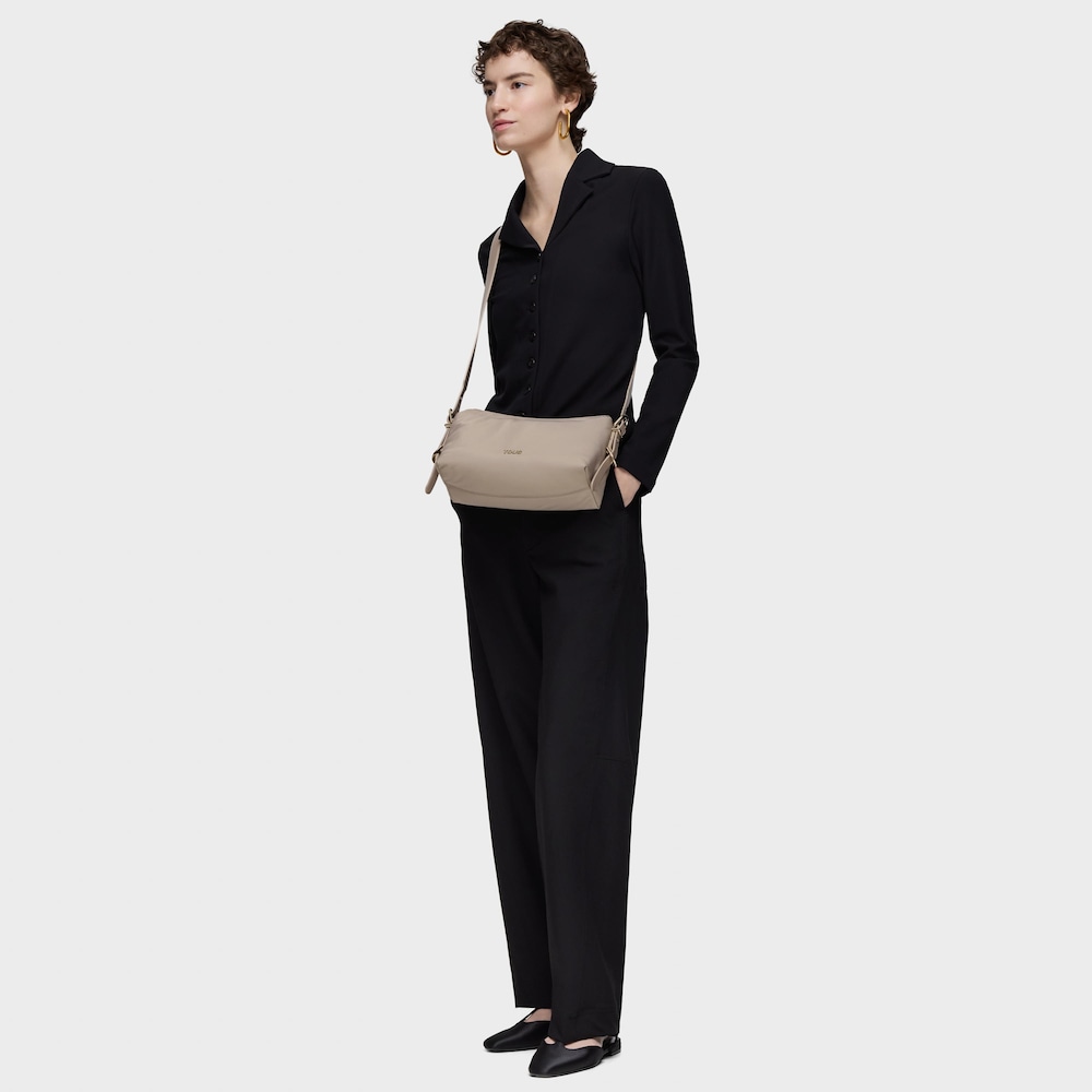 Mal&aacute; &scaron;edohněd&aacute; Crossbody kabelka TOUS&nbsp;Buckles Soft