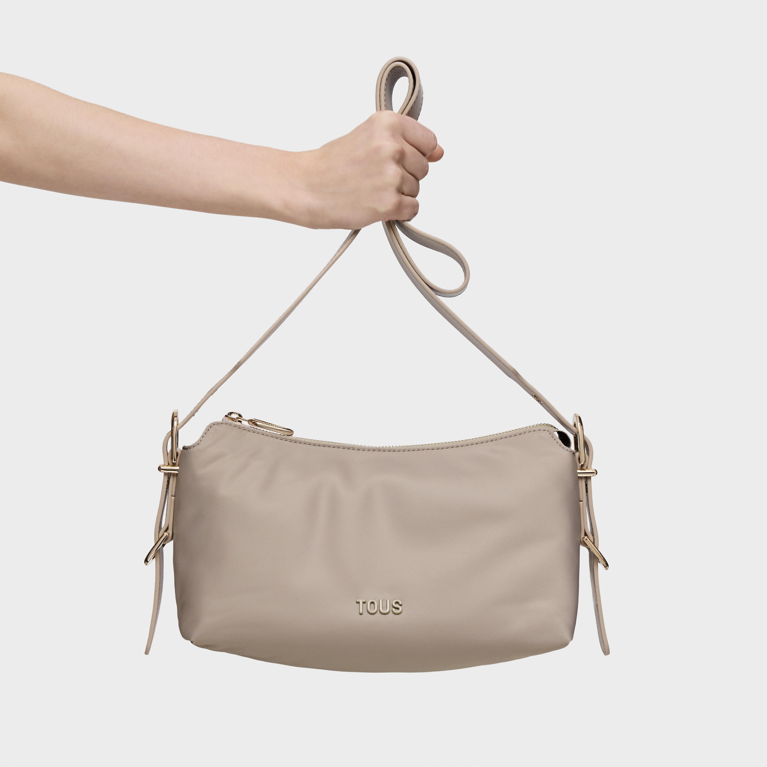 Small taupe Crossbody bag TOUS Buckles Soft