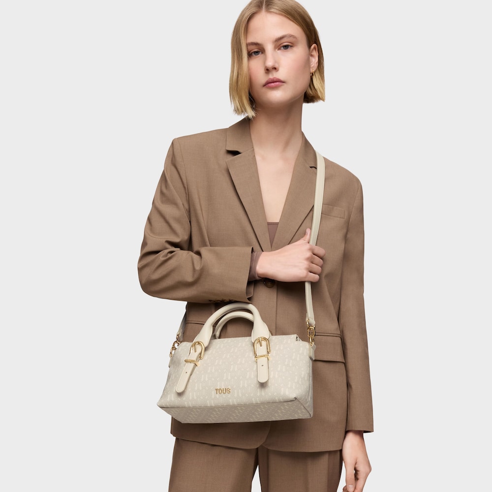 Medium beige Bowling bag TOUS&nbsp;Buckles Silhouette
