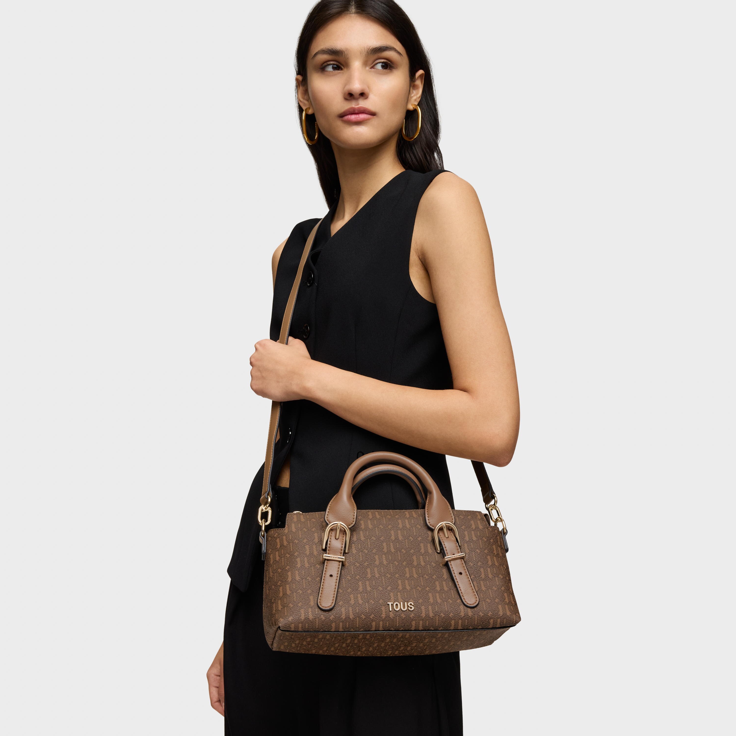 earth-colored Bowling bag TOUS Buckles Silhouette