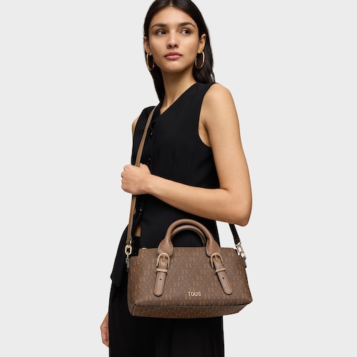Medium earth-colored Bowling bag TOUS Buckles Silhouette