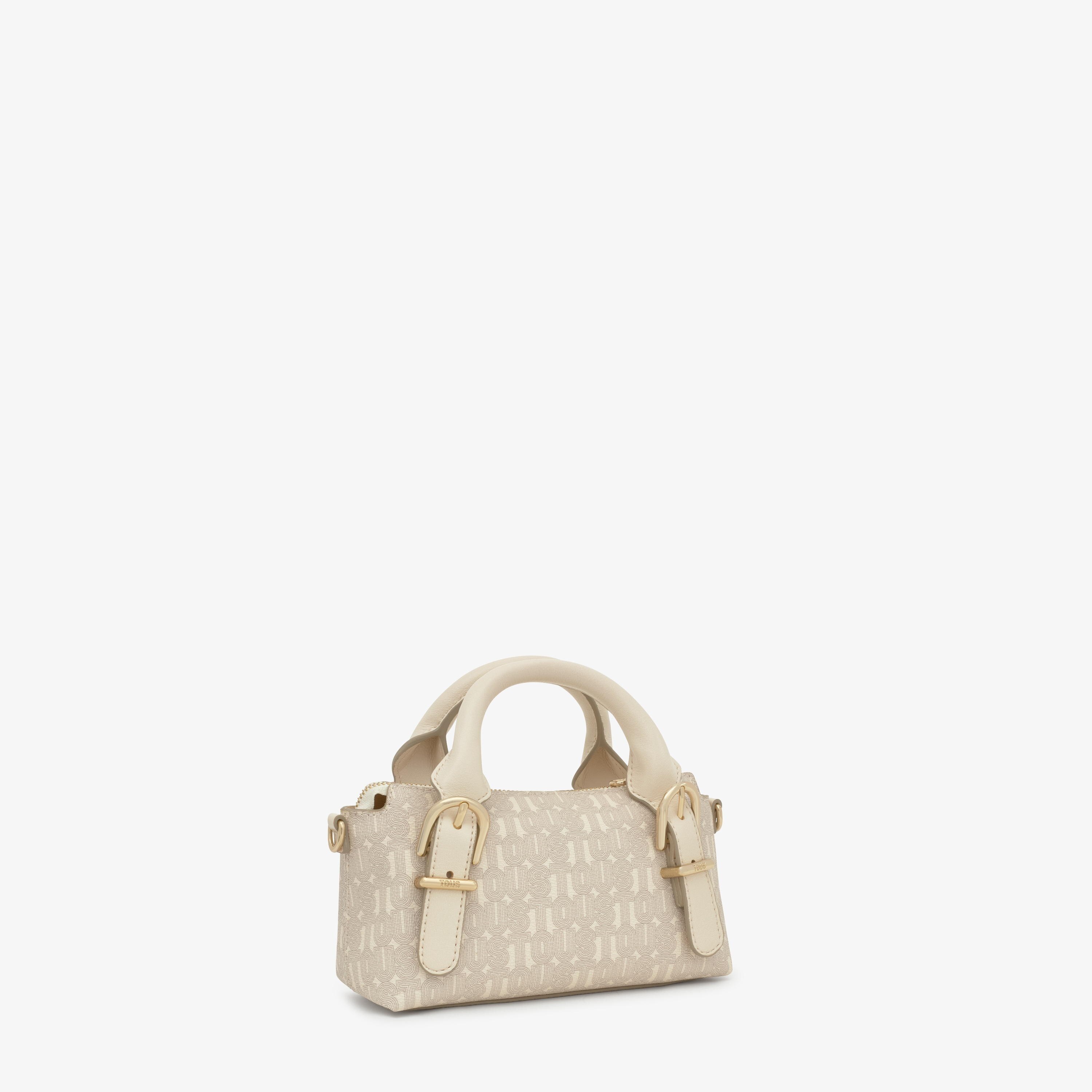 Small beige Bowling bag TOUS Buckles Silhouette