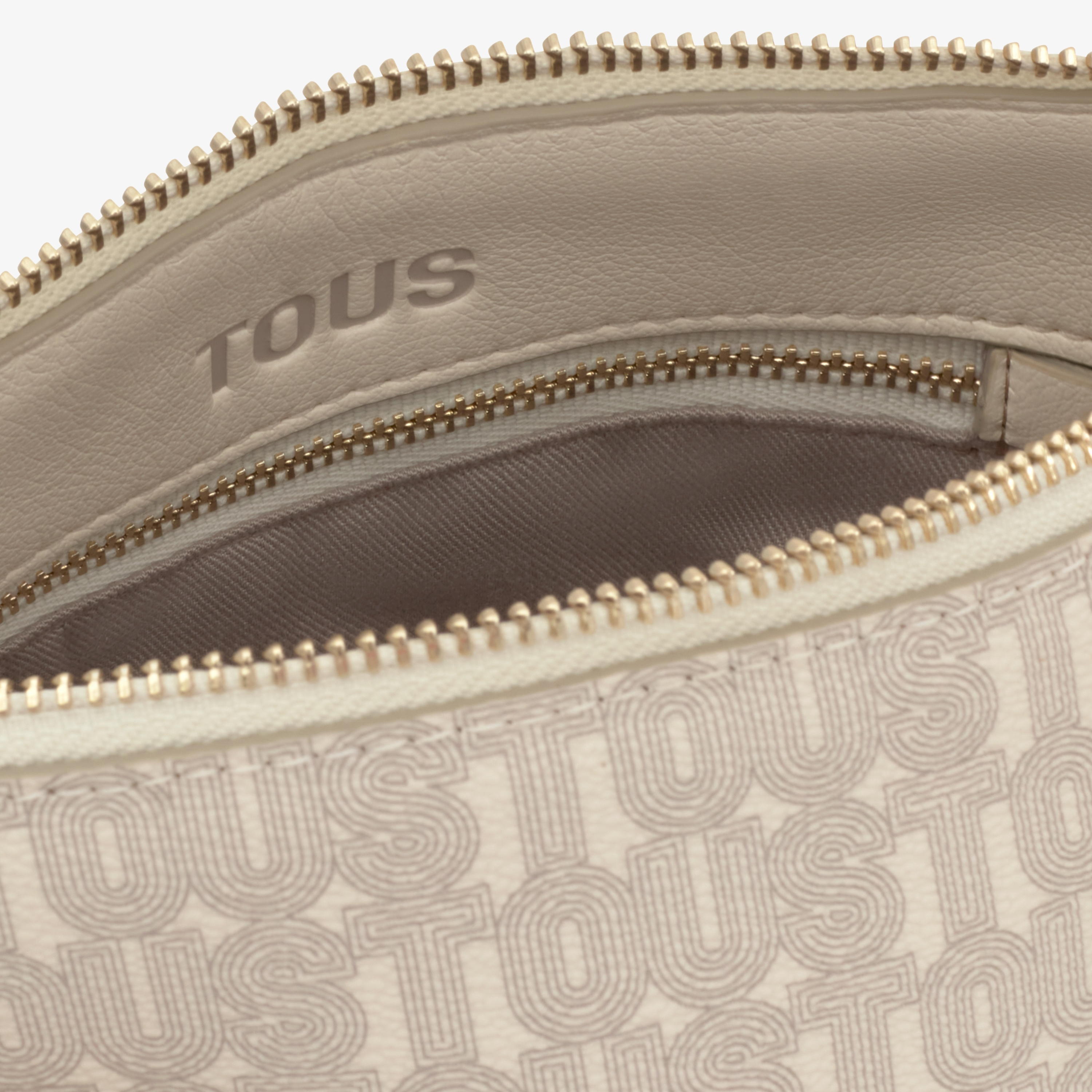 Small beige Bowling bag TOUS Buckles Silhouette
