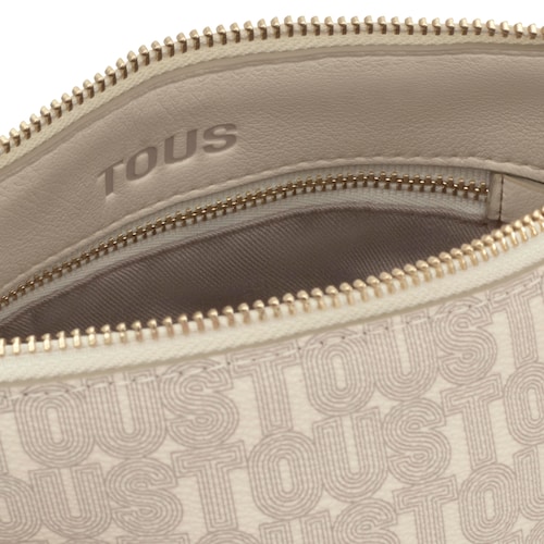 Small beige Bowling bag TOUS Buckles Silhouette