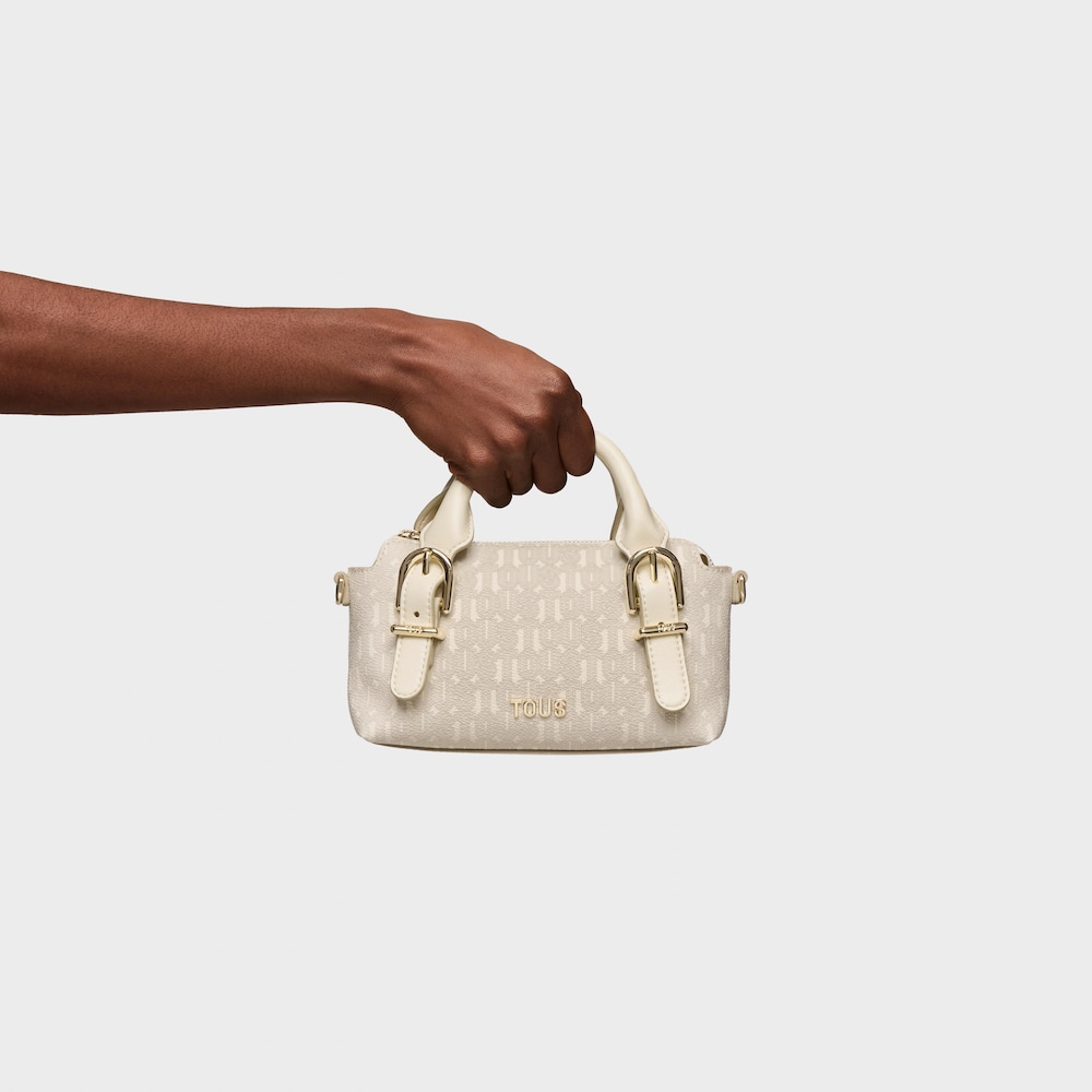 Small beige Bowling bag TOUS&nbsp;Buckles Silhouette