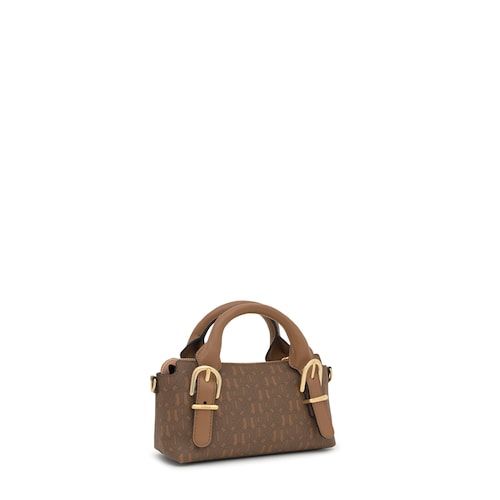 Small earth-colored TOUS Buckles Silhouette bowling bag