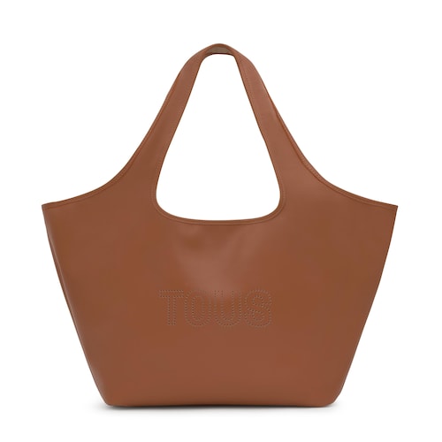 Large camel-colored leather Tote bag TOUS&nbsp;Lirio