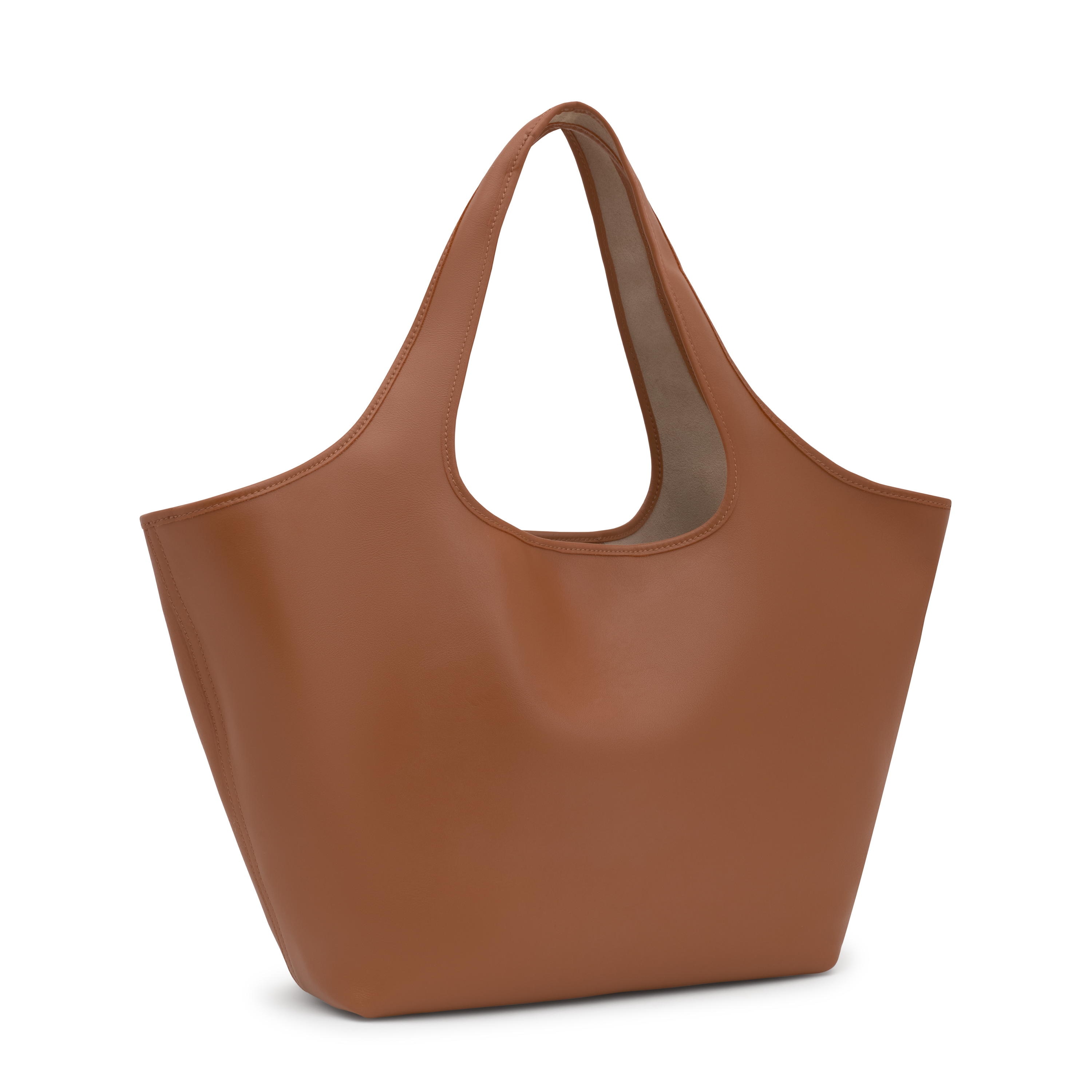 Large camel-colored leather Tote bag TOUS Lirio