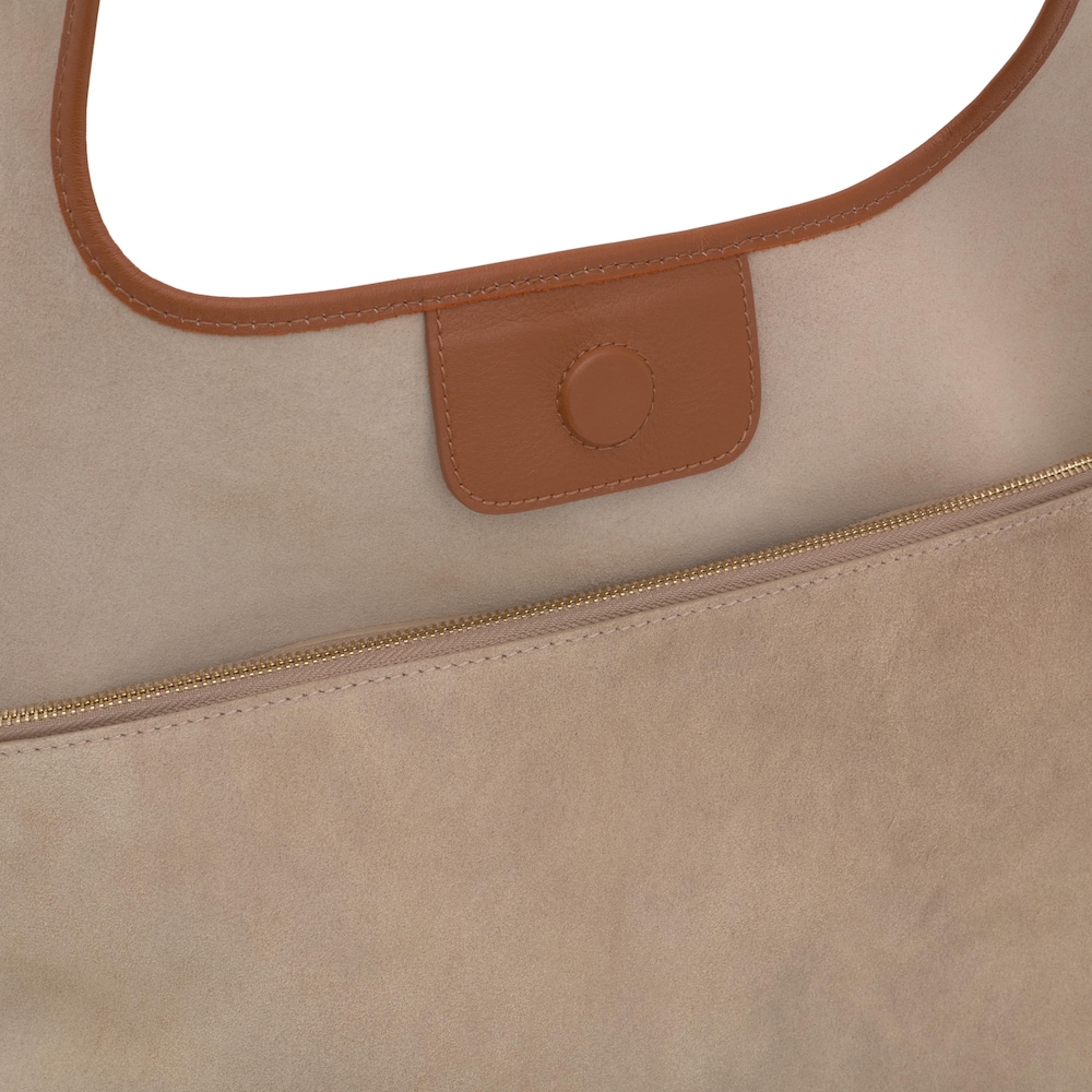 Large camel-colored leather Tote bag TOUS&nbsp;Lirio