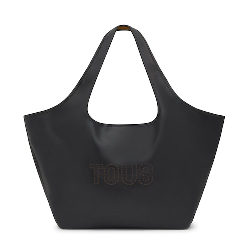 Large black leather Tote bag TOUS Lirio
