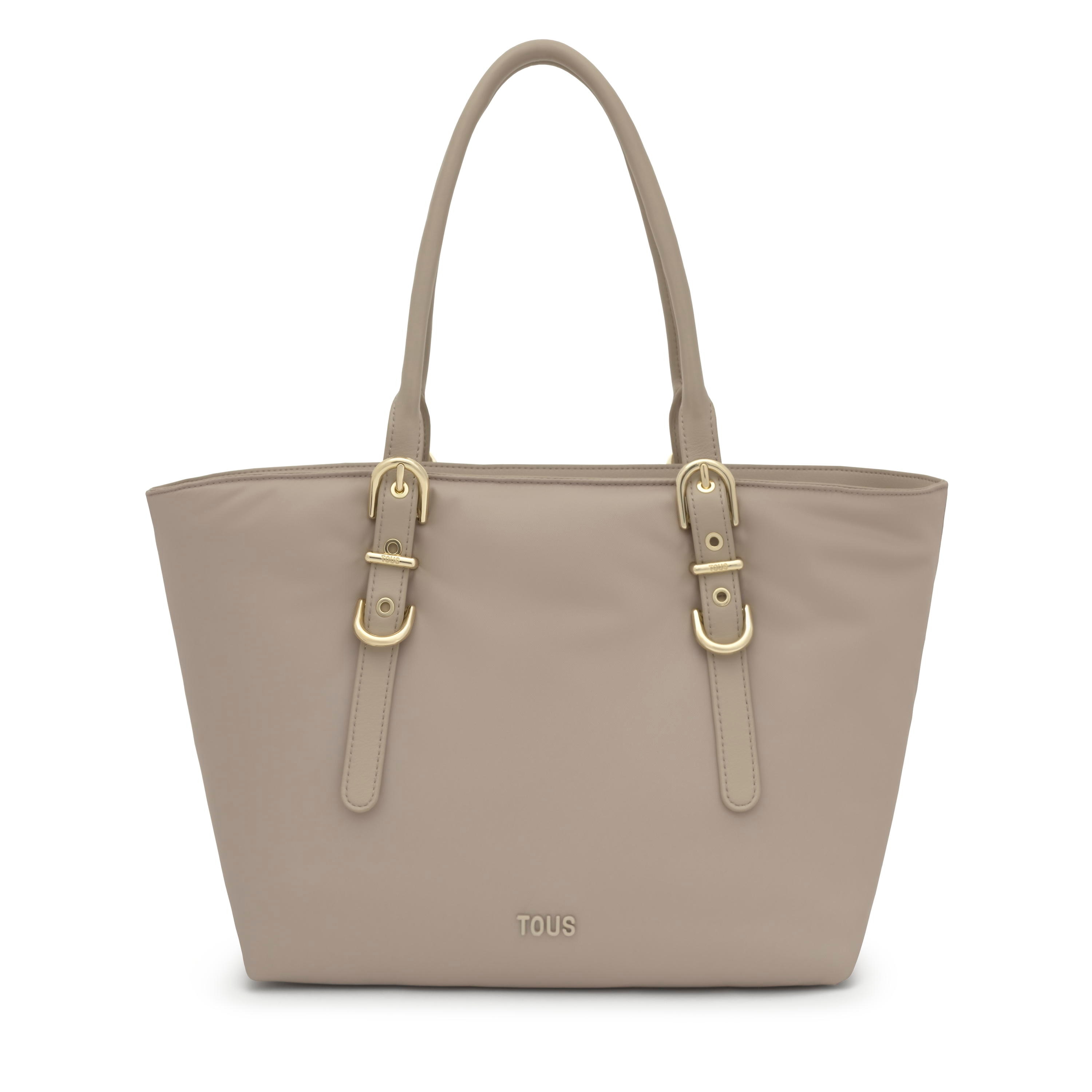 Large taupe Tote bag TOUS Buckles Soft