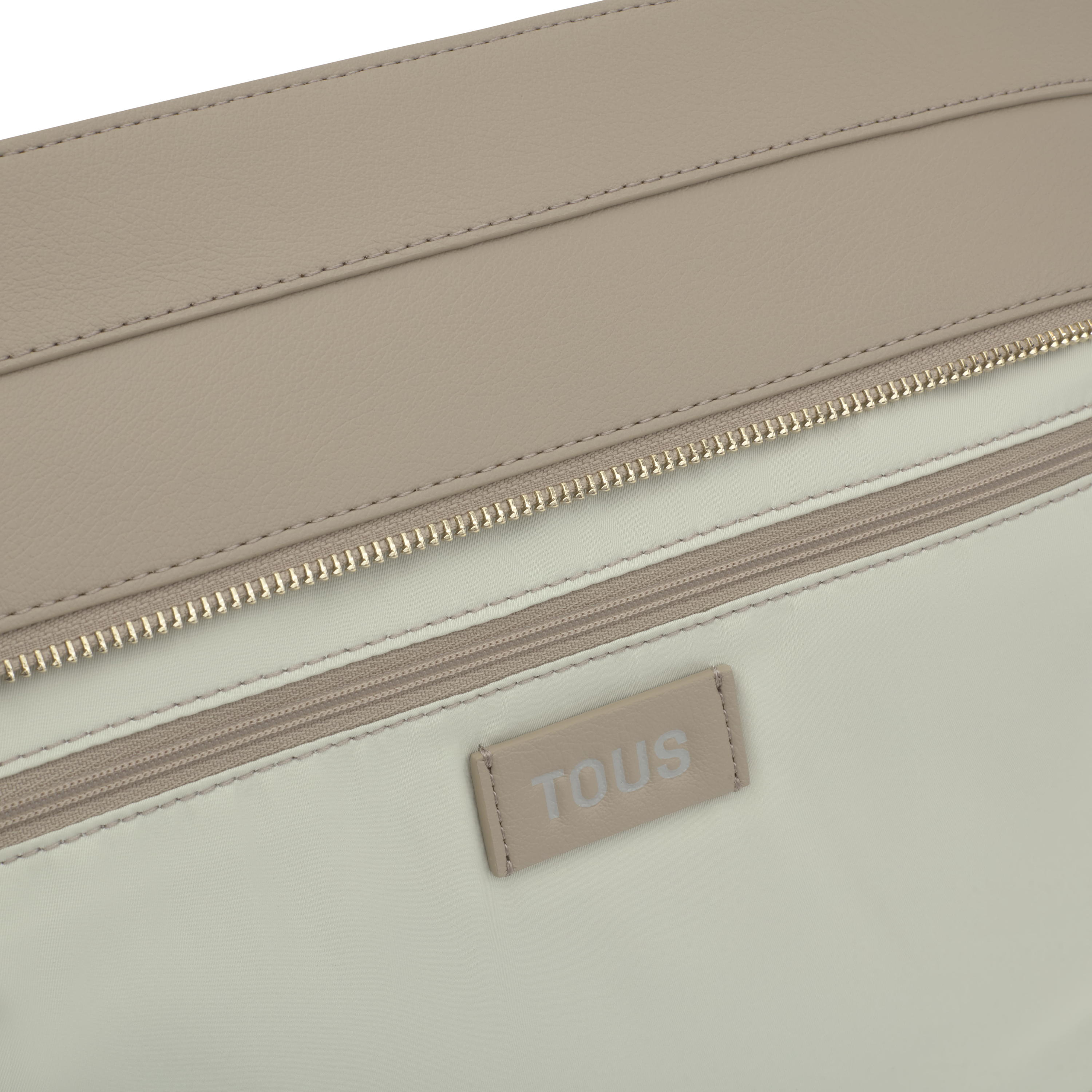 Large taupe Tote bag TOUS Buckles Soft