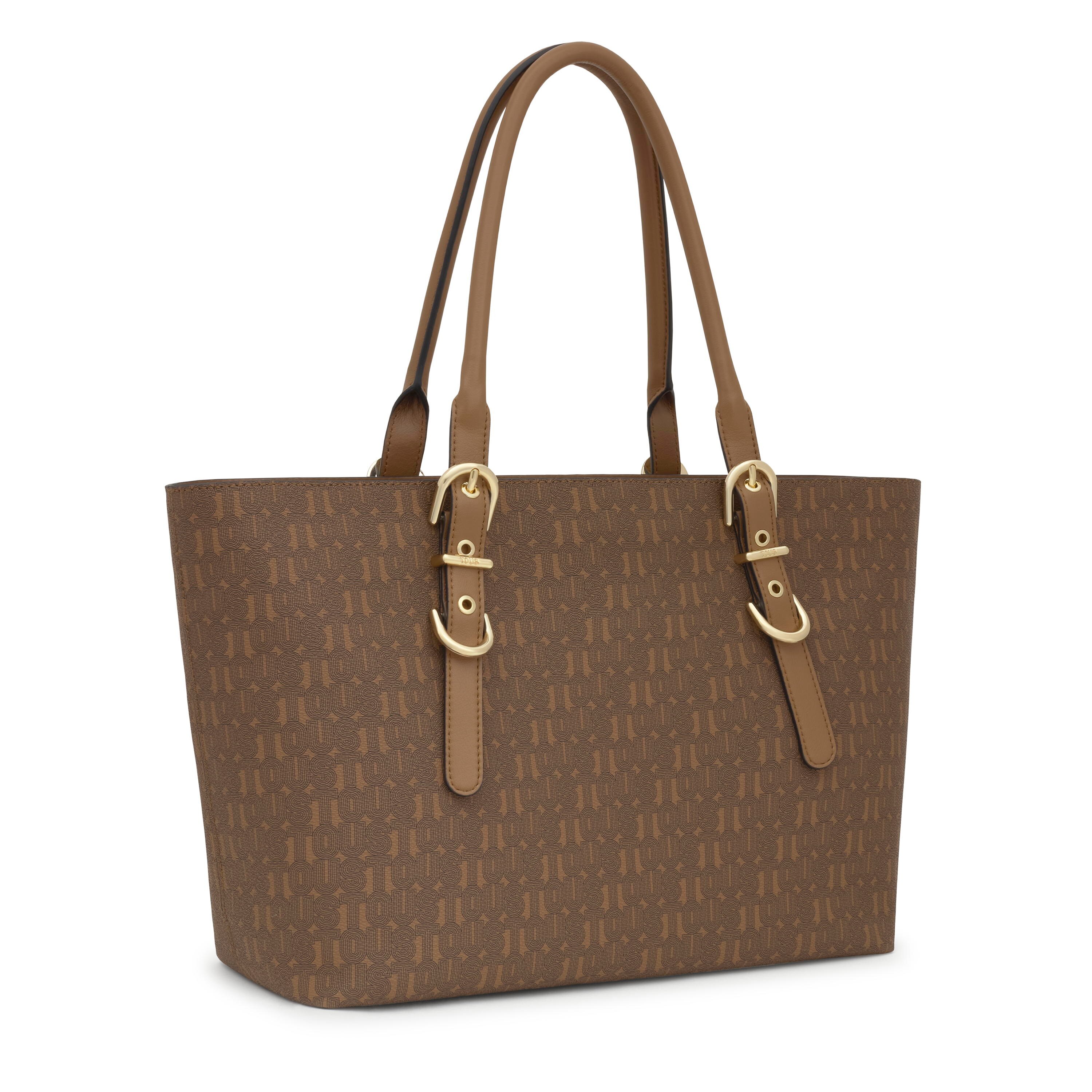 Large earth-colored Tote Bag TOUS Buckles Silhouette