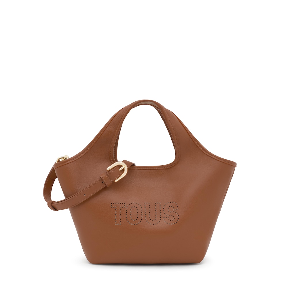 Capazo mediano de piel camel TOUS&nbsp;Lirio