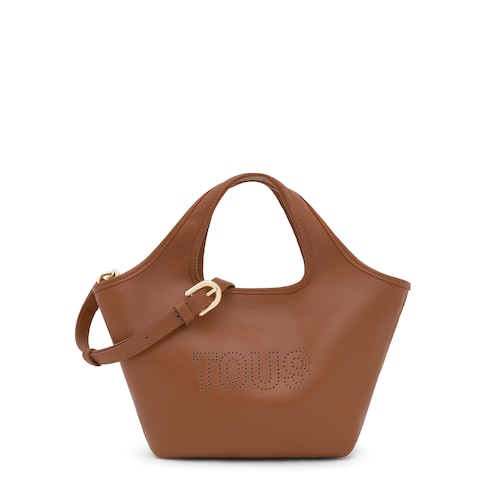 Capazo mediano de piel camel TOUS&nbsp;Lirio