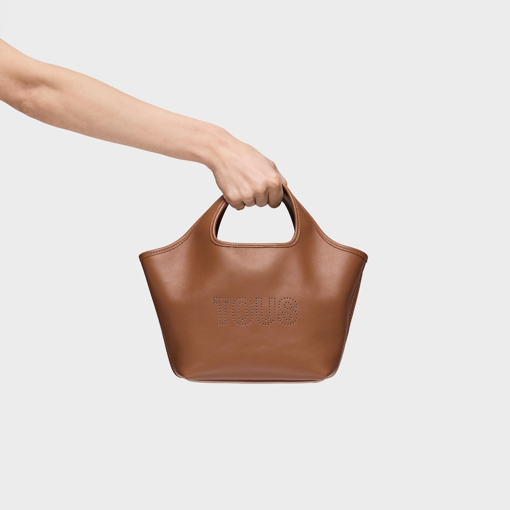 Capazo mediano de piel camel TOUS&nbsp;Lirio