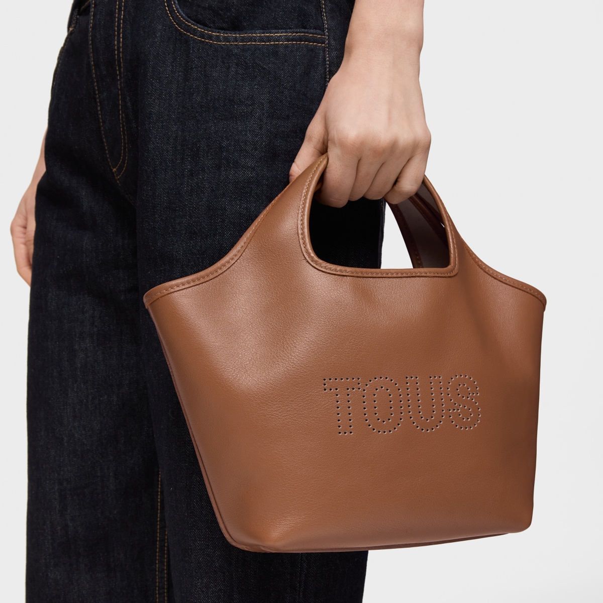 Medium camel-colored leather Tote bag TOUS Lirio