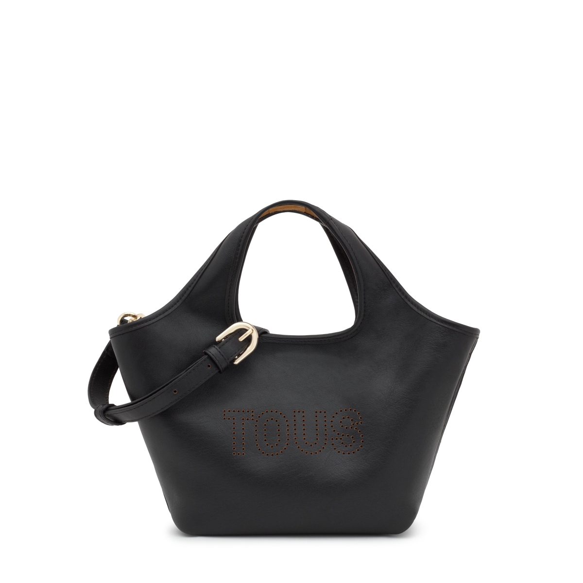 Medium black leather Tote bag TOUS Lirio