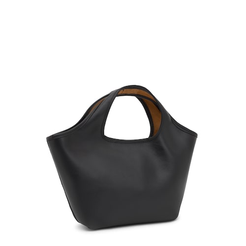 Medium black leather Tote bag TOUS Lirio