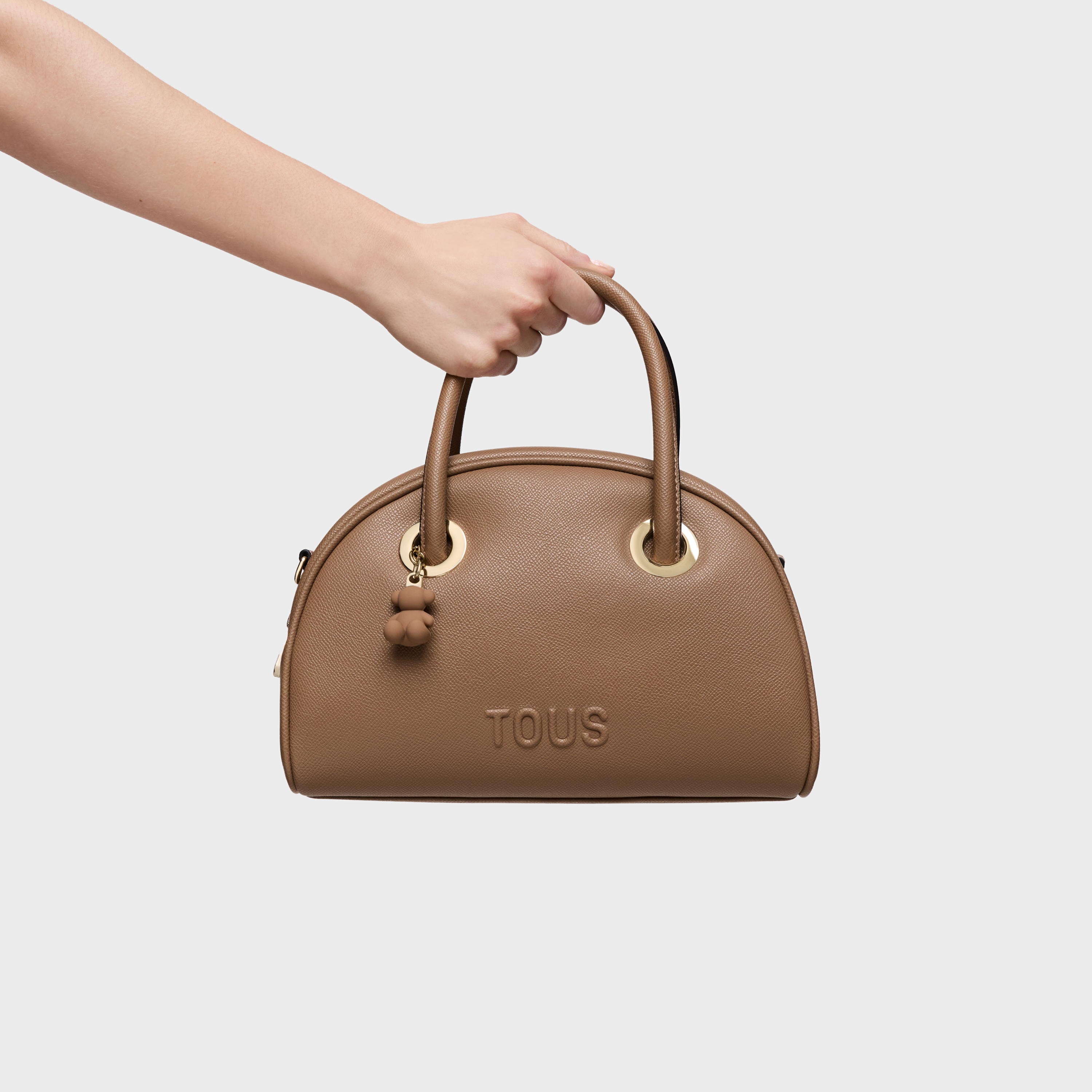 Medium earth-colored Bowling bag TOUS Poppy