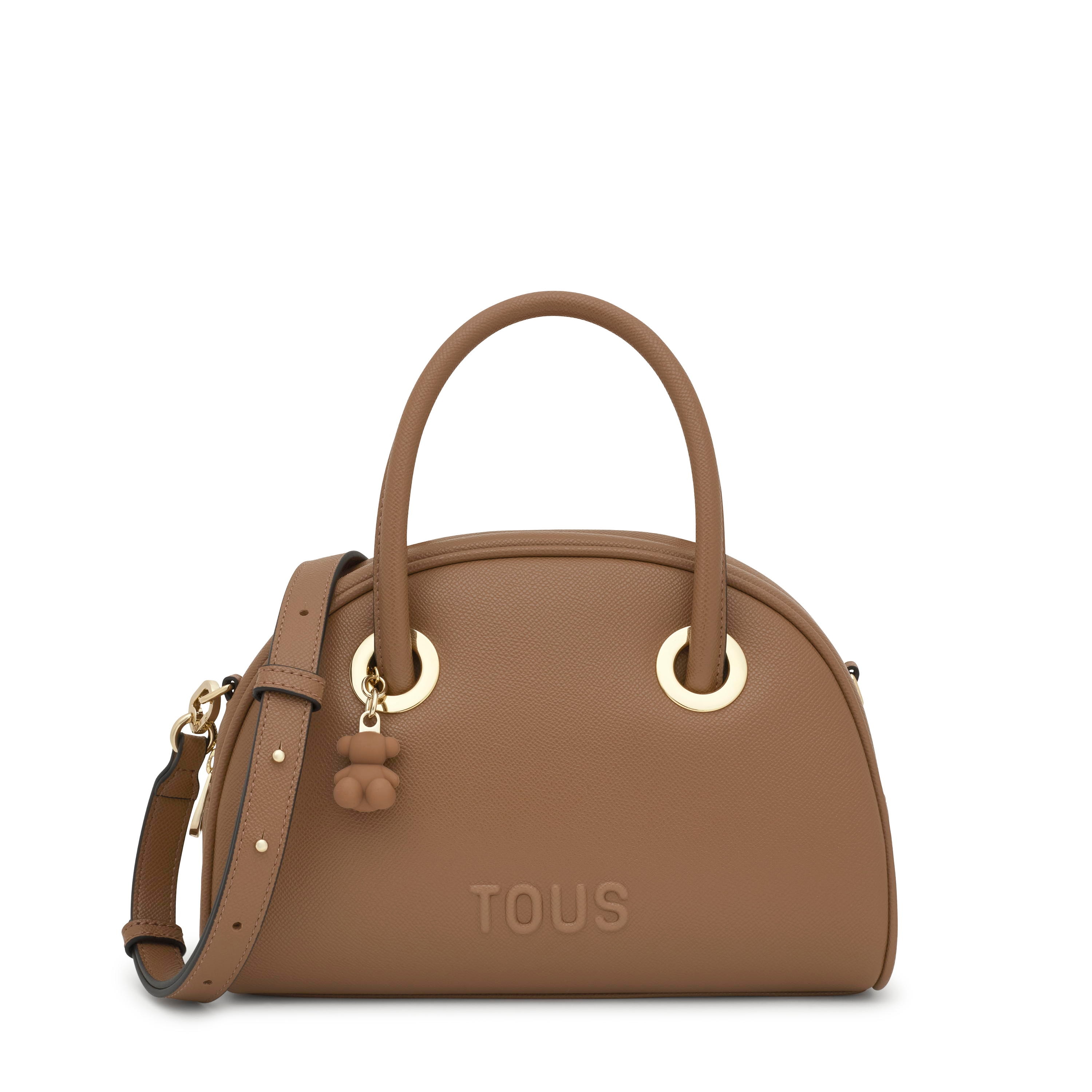 Medium earth-colored Bowling bag TOUS Poppy